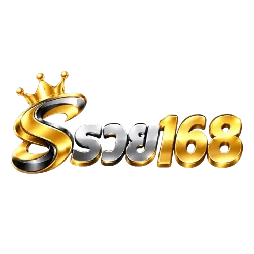 โลโก้ รวย168 เป็นตัวอักษรไทยคำว่า รวย แบบสามมิติผิวมันวาวสีโครเมียมเงินตัดขอบทอง มีมงกุฎทองขนาดเล็กวางอยู่บนตัวอักษรตัวแรก ต่อท้ายด้วยเลข 168 แบบสามมิติผิวมันวาวสีทอง บนพื้นโปร่งใส